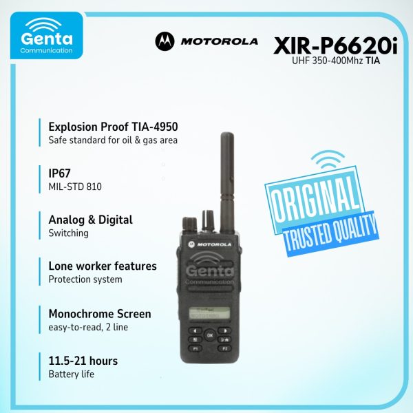 Motorola XIR-P6620i VHF UHF TIA (Explosion Proof /Anti Ledak) - Image 3
