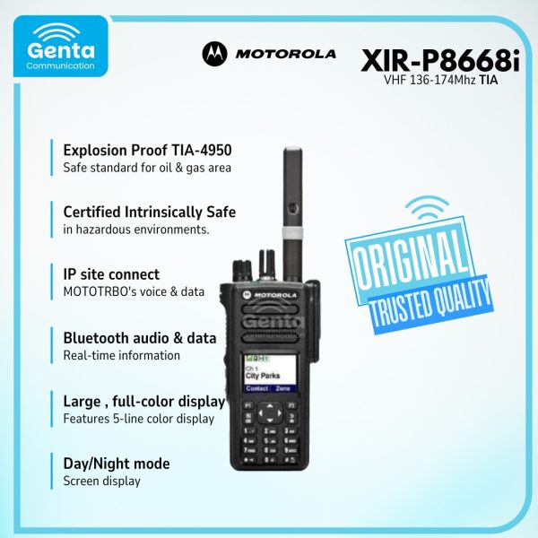 Motorola XIR-P8668i VHF UHF TIA (Explosion Proof / Anti Ledak)